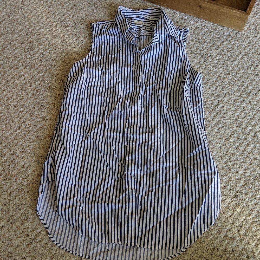 J. Crew Striped Sleeveless Blouse